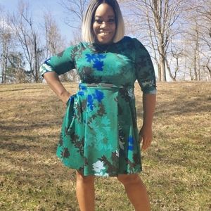 Eva Mendez For NY & Co Floral Dress w/Pockets  12